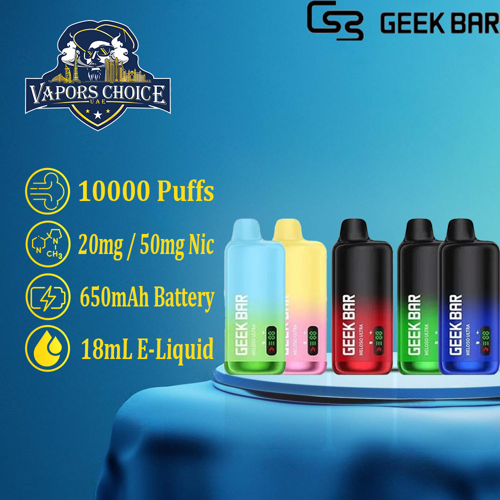 GEEK BAR MELOSO ULTRA (50mg & 20mg) 10000 PUFFS - DISPOSABLE VAPE FROM GEEK BAR UAE & Abu Dhabi 