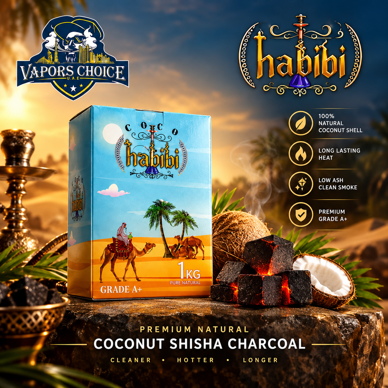 COCO HABIBI 1KG – Premium Natural Coconut Shisha Charcoal & UAE & Abu Dhabi* Fujairah*Ras Al Khaimah*Ras Al Khaimah*Ras Al Khaimah*Umm Al Quwain*Ajman*Sharjah*Dubai