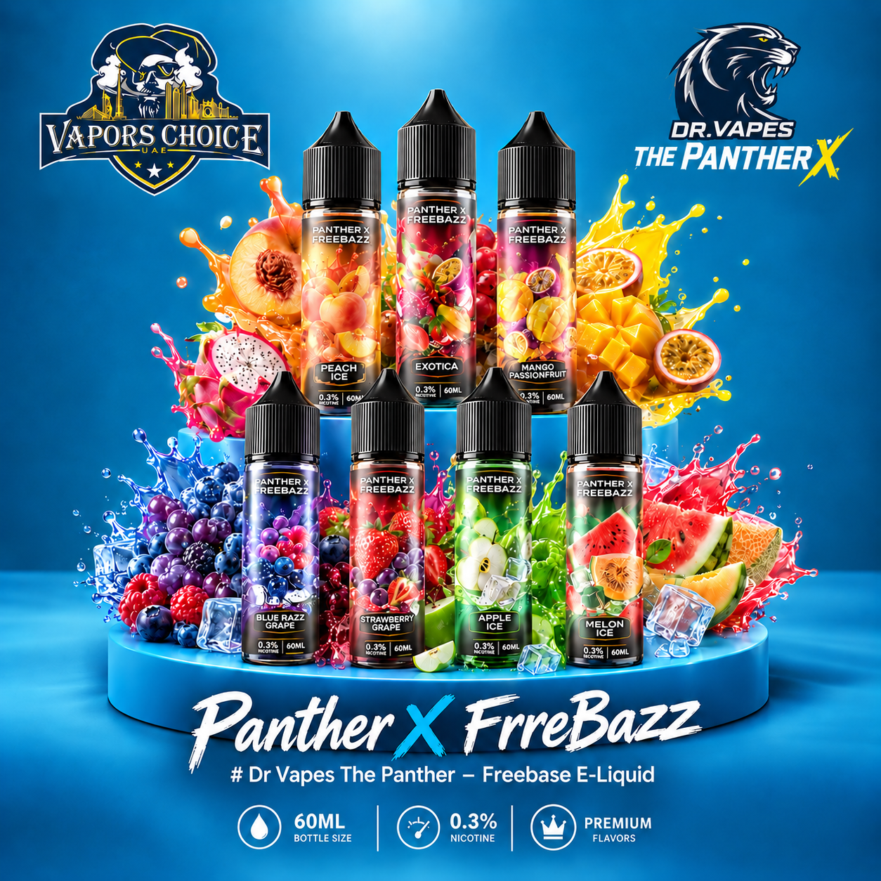Dr Vapes The Panther – Freebase E-Liquid 3mg - (0.3%) & UAE & Abu Dhabi*Fujairah*Ras Al Khaimah*Umm Al Quwain*Ajman*Sharjah*Dubai 
