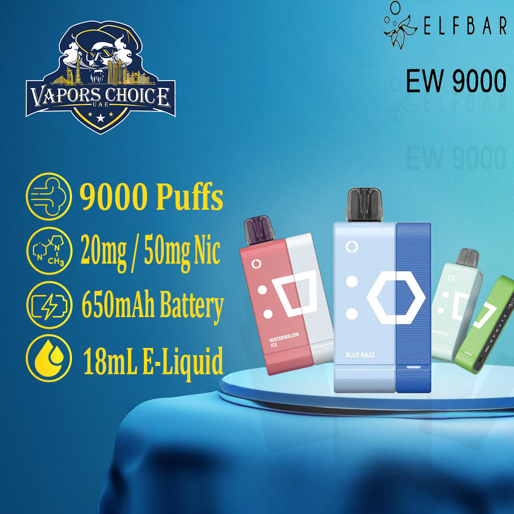 ELFBAR EW9000 (50mg)  9000 PUFFS Disposable Pods & Kit & UAE  & Abu Dhabi 