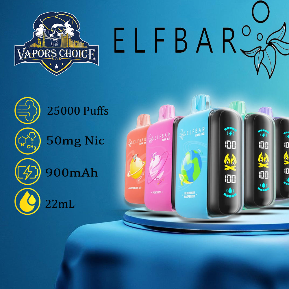 ELFBAR RAYA D3 (50mg) 25K PUFFS DISPOSABLE VAPE & UAE & Abu Dhabi 