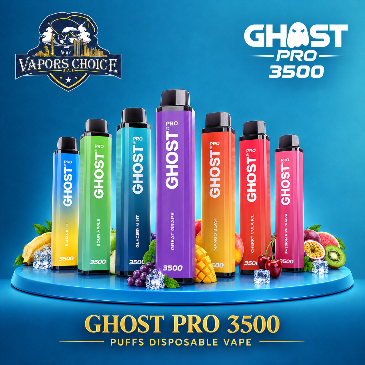 GHOST PRO (20mg) 3500 PUFFS - DISPOSABLE VAPE & UAE & Abu Dhabi*Fujairah*Ras Al Khaimah*Umm Al Quwain*Ajman*Sharjah*Dubai
