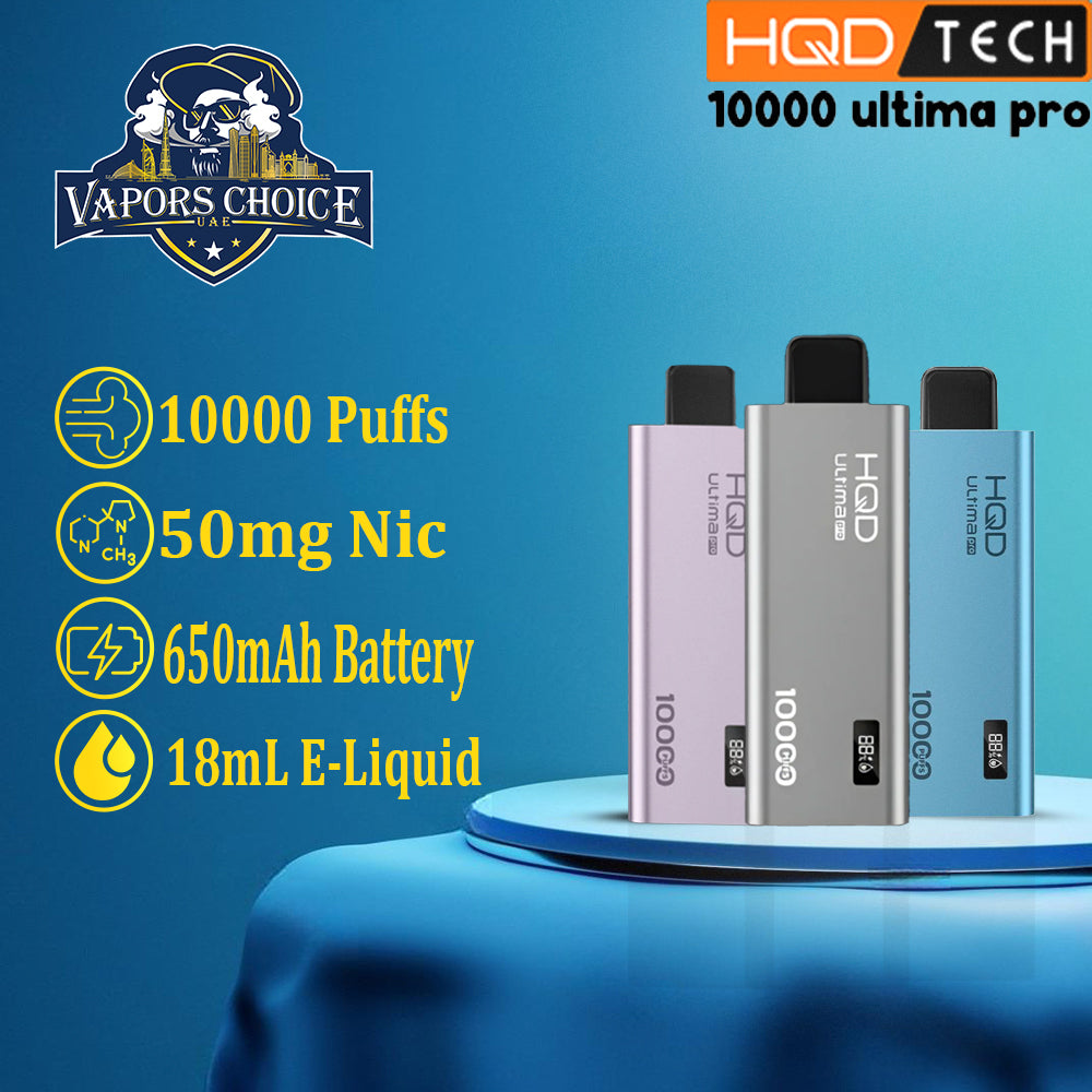 HQD ULTIMA PRO (50mg) - 10000 PUFFS DISPOSABLE VAPE & UAE & Abu Dhabi 