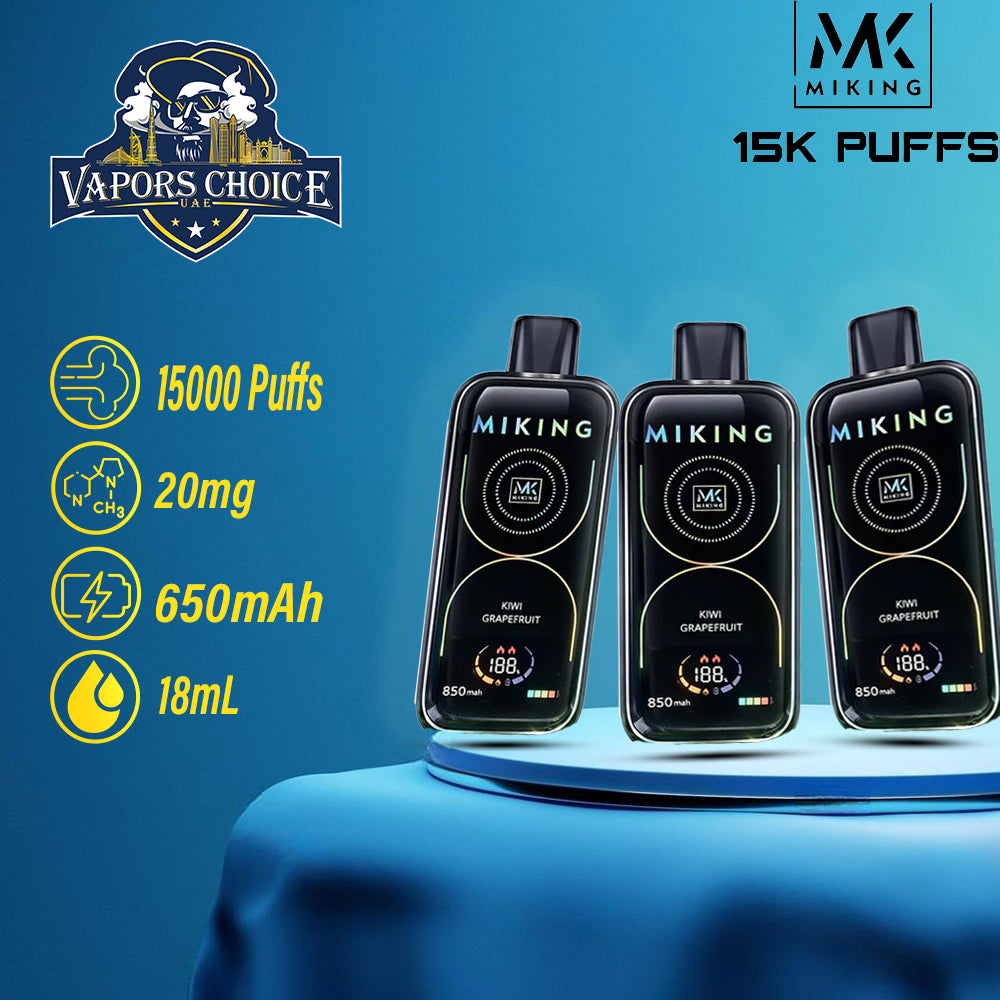 MIKING Disposable Vapes 15000 Puffs 2% Nicotine & UAE & Abu Dhabi 