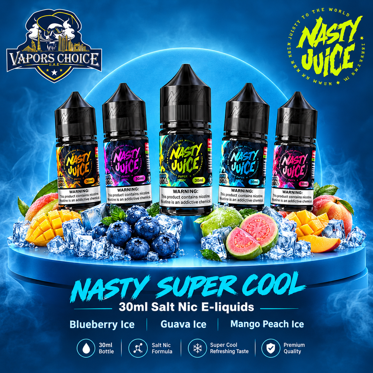 Nasty Juice  Super Cool 30ml Salt Nic E-liquids & UAE & Abu Dhabi*Fujairah*Ras Al Khaimah*Umm Al Quwain*Ajman*Sharjah*Dubai
