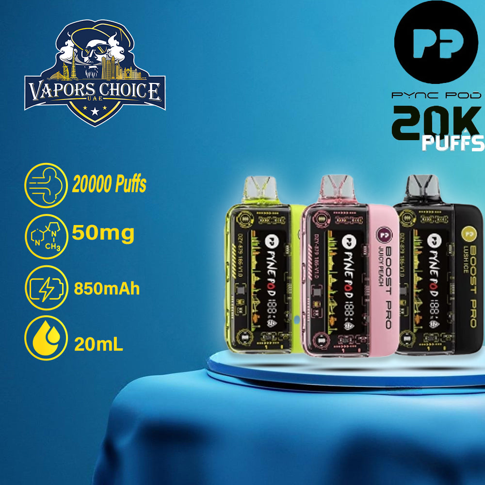 PYNE POD BOOST PRO 20000 PUFFS (50mg) - DISPOSABLE VAPE & UAE & ِ ِAbu Dhabi 