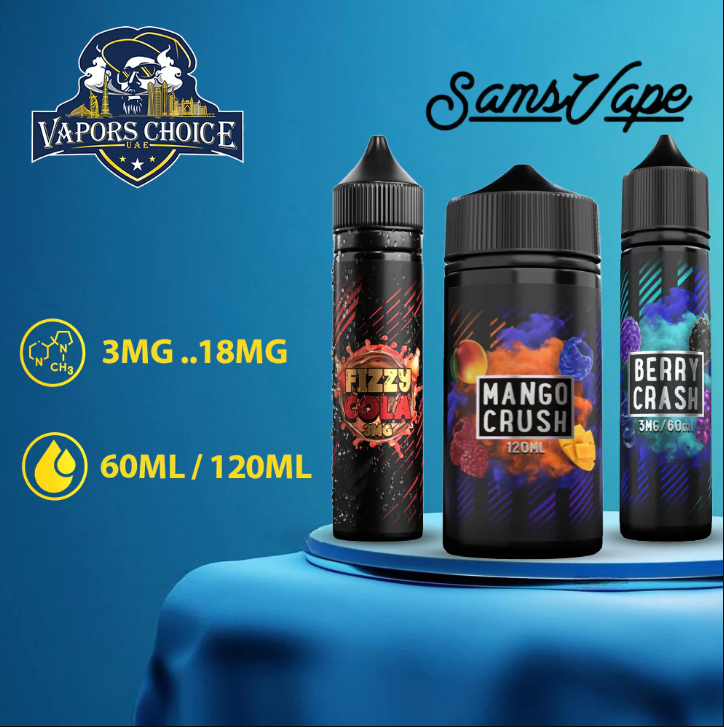 SAMS VAPE Premium E-Liquids - 60ML & 120ML - Juice - Vapors Choice UAE SAMS VAPE Premium E-Liquids - 60ML & 120ML - Juice - Vapors Choice UAE