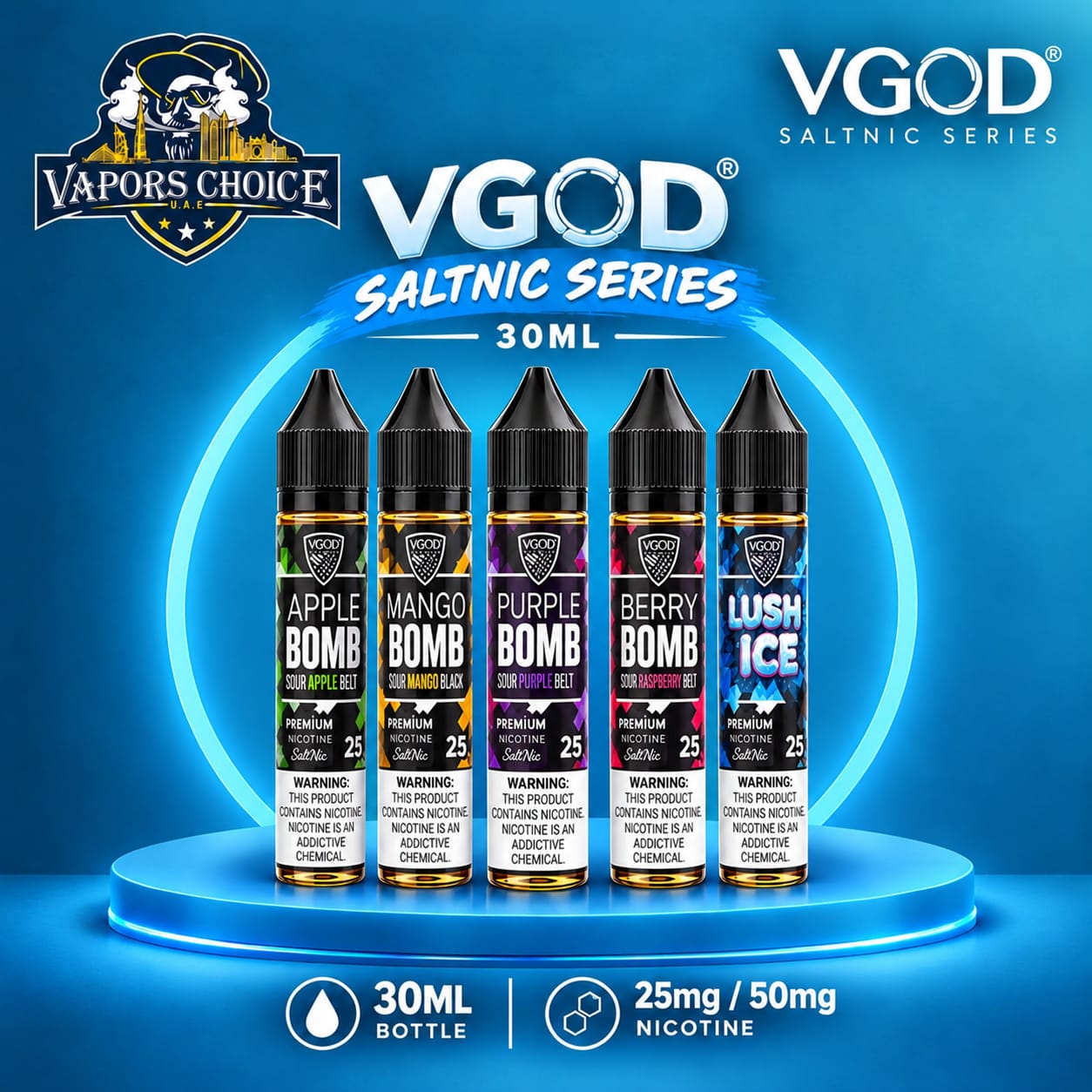 VGOD SALTNIC SERIES 30ML Vape Juice – 25mg & 50mg & UAE & Abu Dhabi*Fujairah*Ras Al Khaimah*Umm Al Quwain*Ajman*Sharjah*Dubai