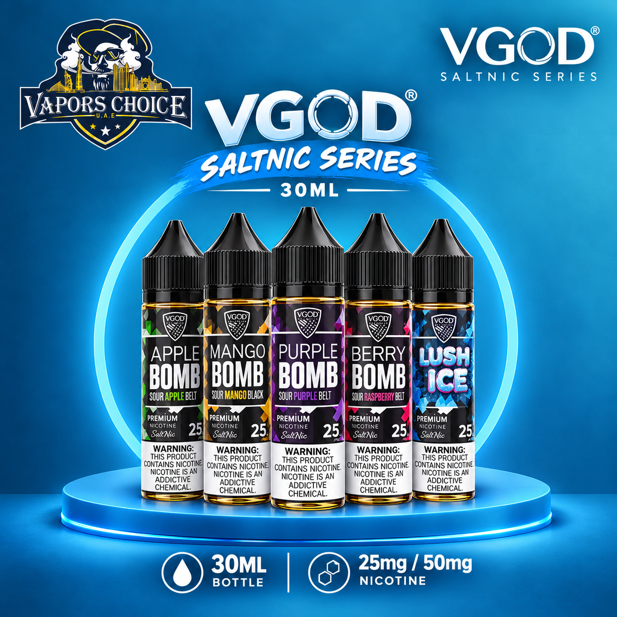 VGOD SALTNIC SERIES 30ML Vape Juice – 25mg & 50mg & UAE & Abu Dhabi*Fujairah*Ras Al Khaimah*Umm Al Quwain*Ajman*Sharjah*Dubai