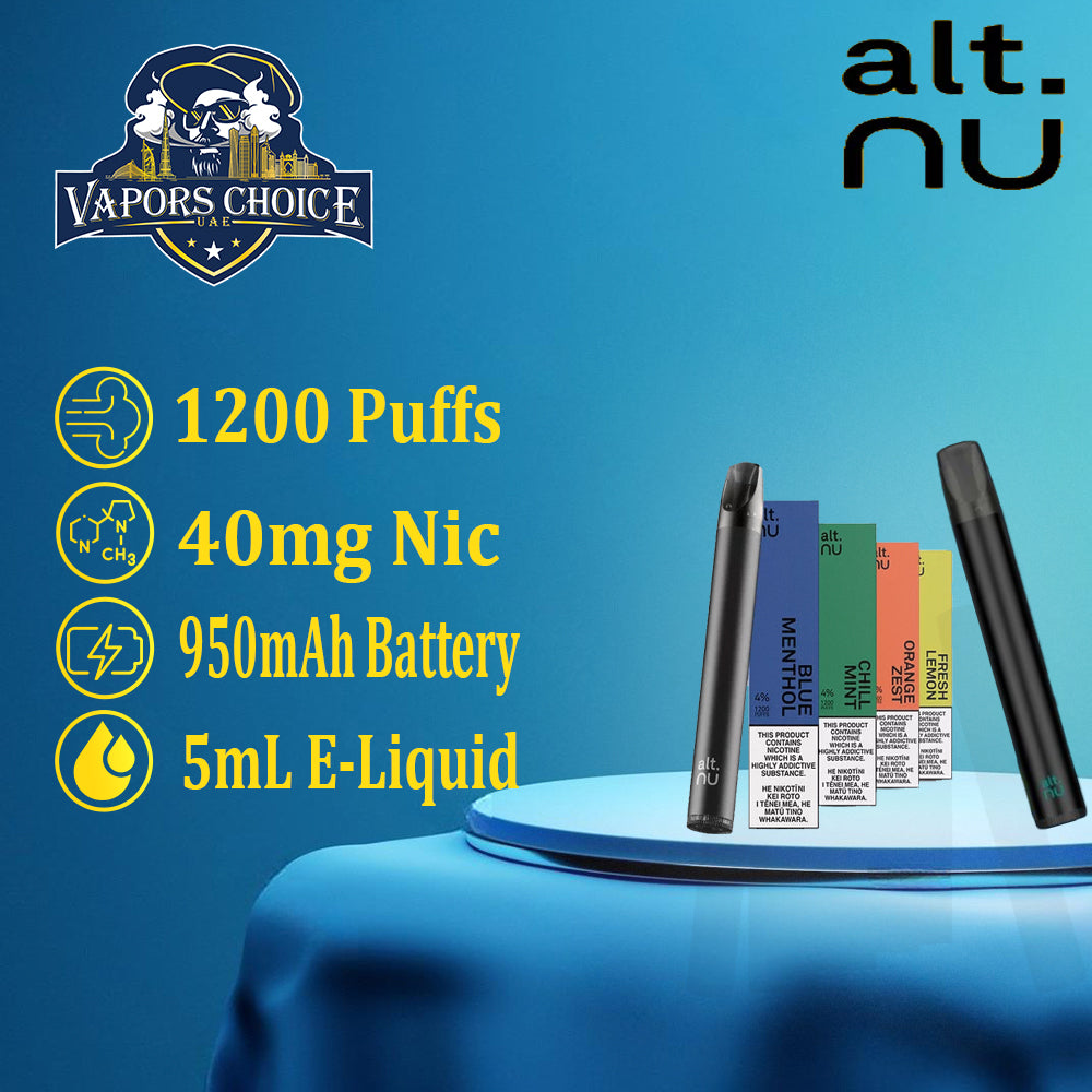 alt. NU (40mg) 1200 PUFFS DISPOSABLE VAPE-V2.0 & UAE & Abu Dhabi 