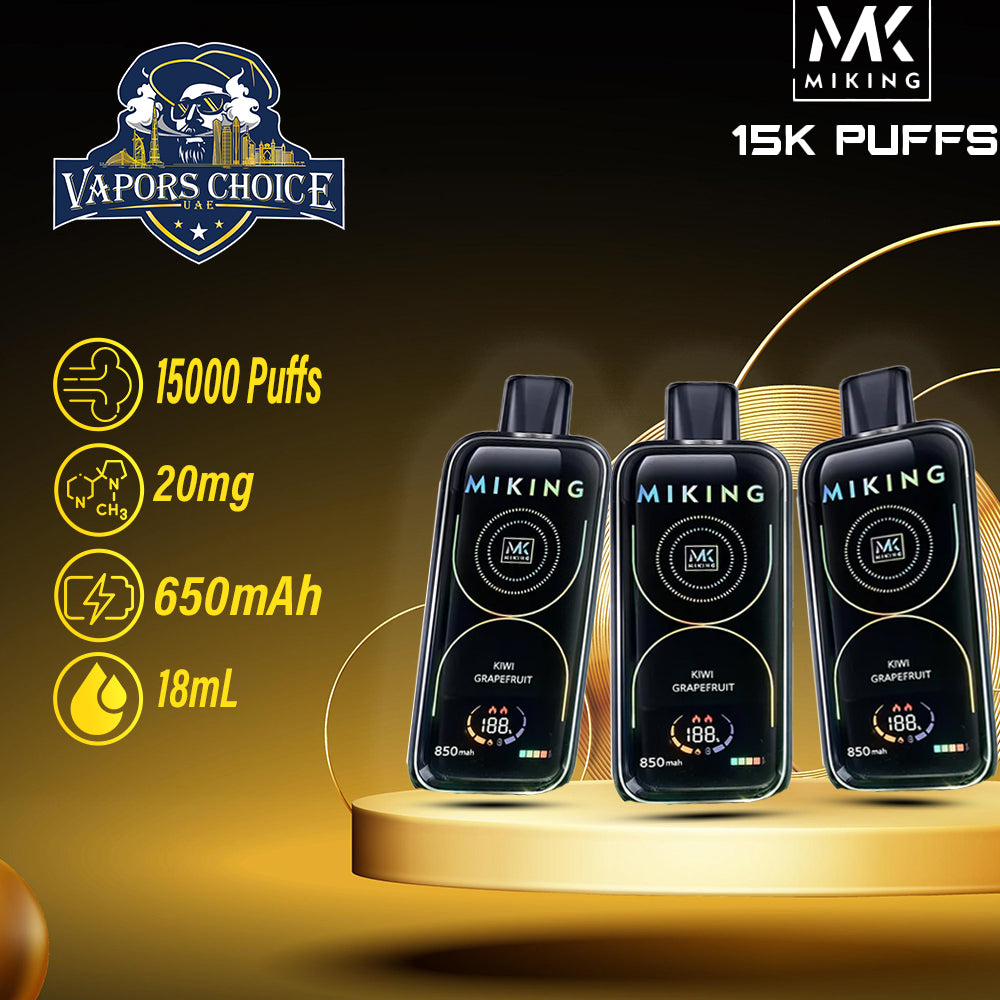 MIKING Disposable Vapes 15000 Puffs 2% Nicotine & UAE & Dubai