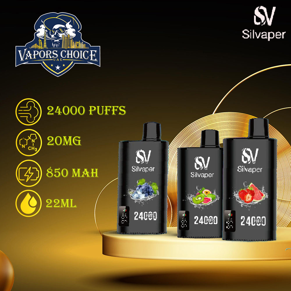 SILVAPER 24000 PUFFS (20mg) - DISPOSABLE VAPE Header UAE Abu Dhabi 