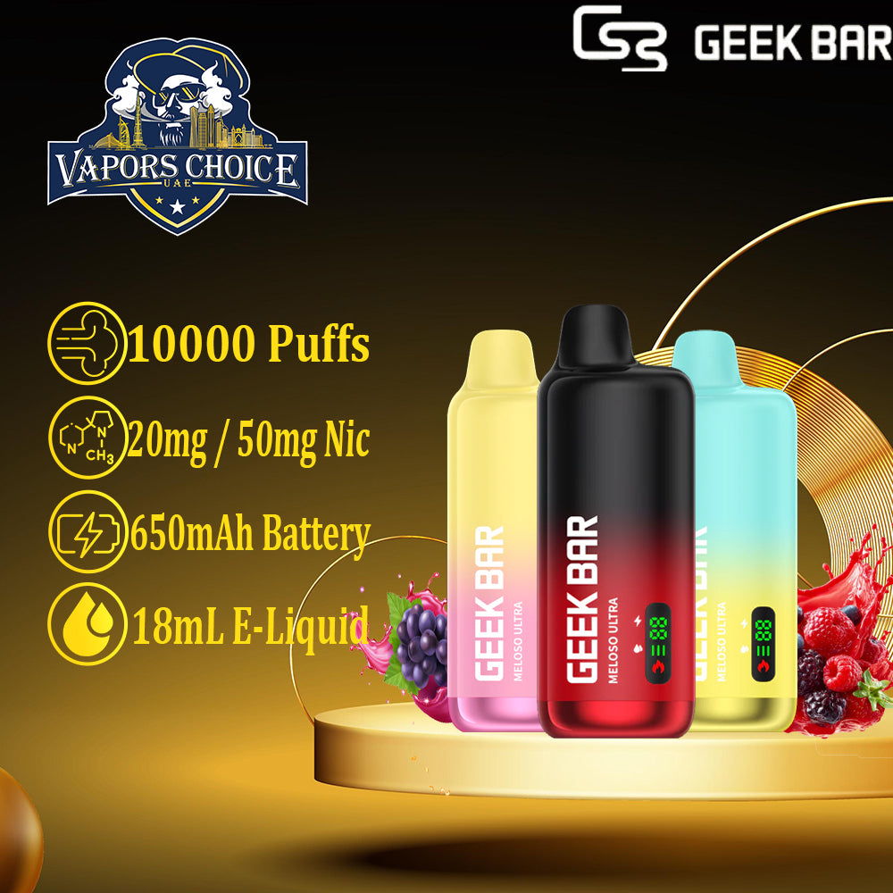 GEEK BAR MELOSO ULTRA (50mg & 20mg) 10000 PUFFS - DISPOSABLE VAPE FROM GEEK BAR & UAE & Dubai 