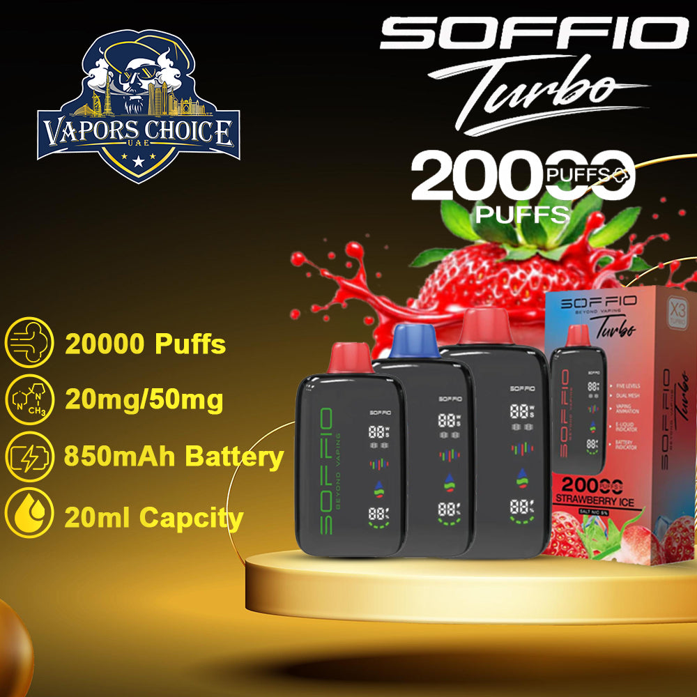 SOFFIO TURBO 20K Disposable Vape & Dubai 