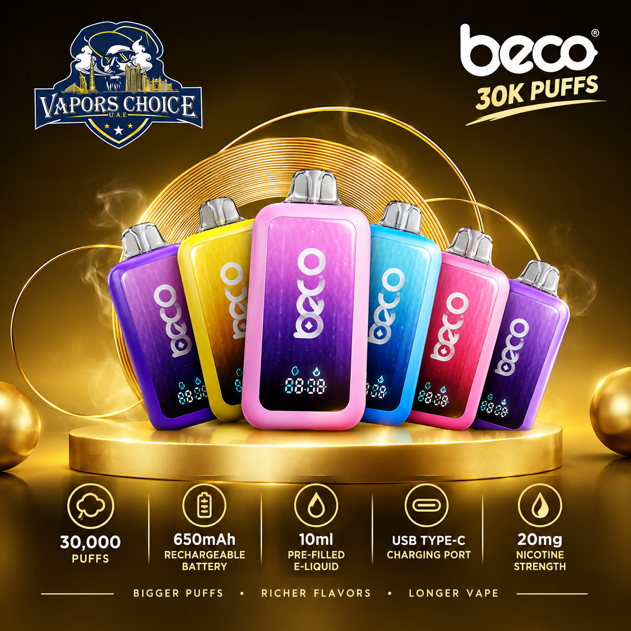 BECO POP 30K PUFFS DISPOSABLE VAPE 20mg & UAE & Abu Dhabi*Dubai*Sharjah*Ajman*Umm Al Quwain*Ras Al Khaimah*Fujairah