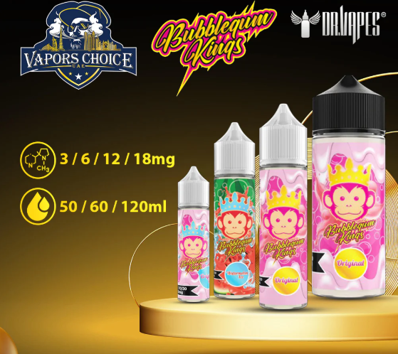 BUBBLEGUM KINGS Series E-Liquids—By DR. VAPE UAE Abu Dhabi & Dubai