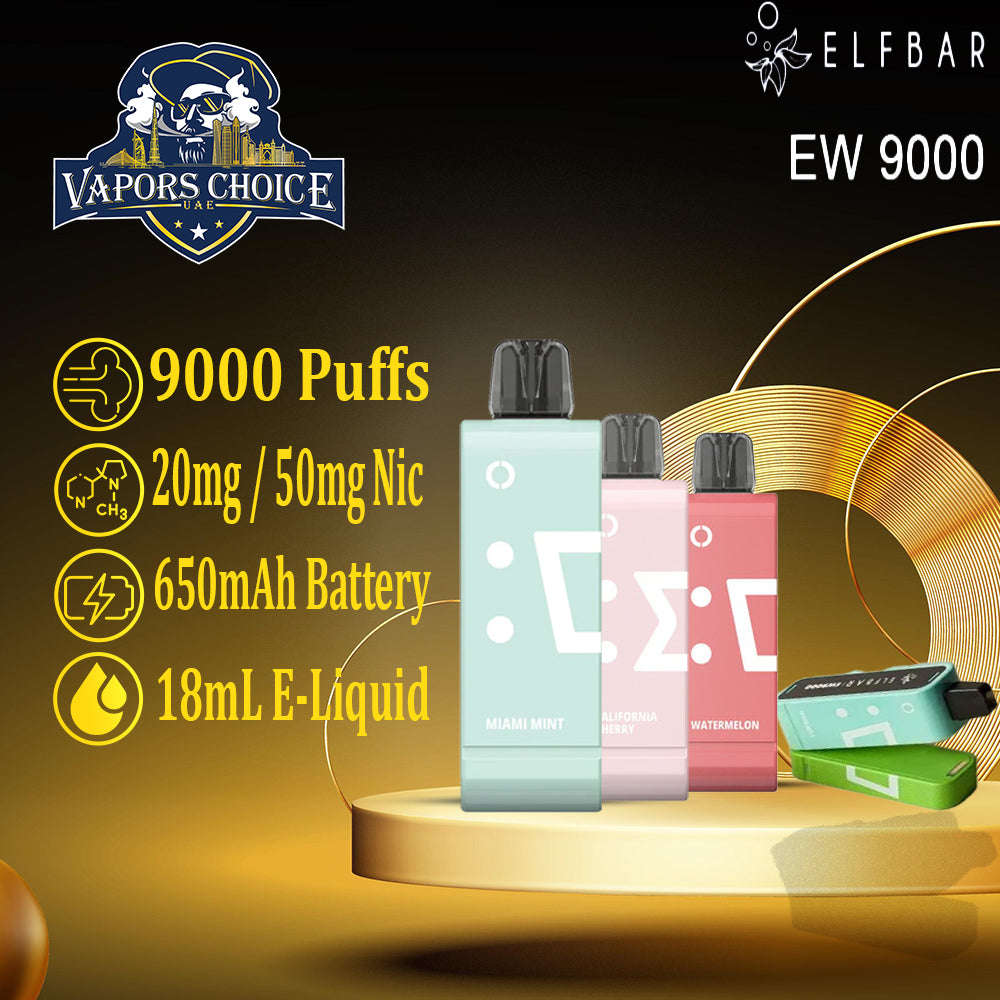 ELFBAR EW9000 (50mg)  9000 PUFFS Disposable Pods & Kit & UAE & Dubai
