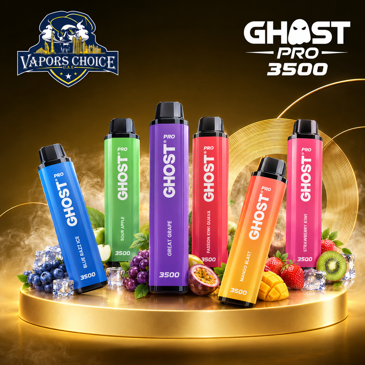 GHOST PRO (20mg) 3500 PUFFS - DISPOSABLE VAPE & UAE & Abu Dhabi*Dubai*Sharjah*Ajman*Umm Al Quwain*Ras Al Khaimah*Fujairah