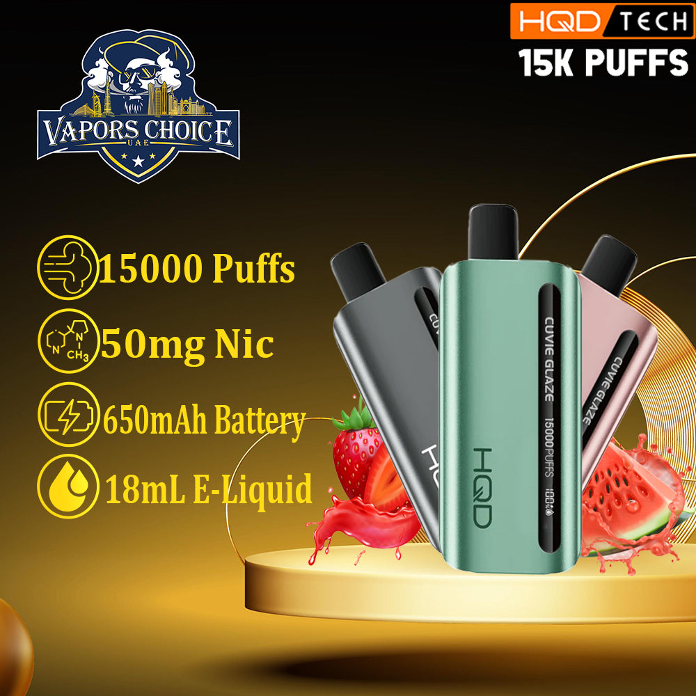 2st 
HQD CUVIE GLAZE (50mg)  15000 PUFFS  DISPOSABLE VAPE
& UAE & Dubai 