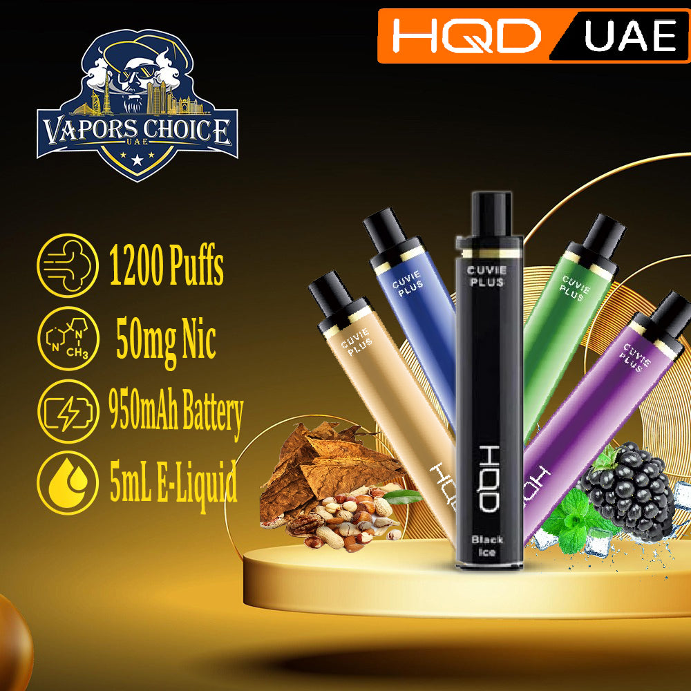 HQD Cuvie Plus (50mg) - 1200 PUFFS  DISPOSABLE VAPE & UAE & Dubai 