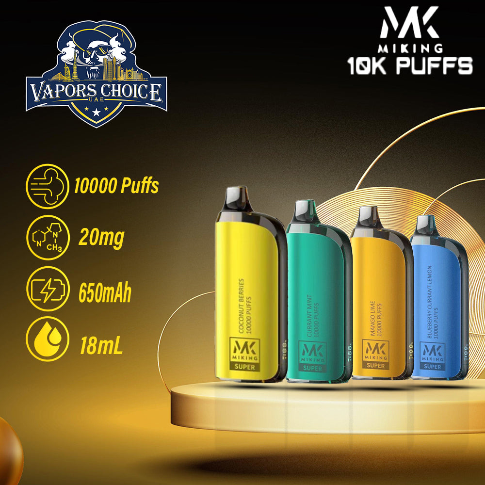 Miking Super 10000 Puffs Disposable Vape 20mg Nicotine & UAE & Dubai 