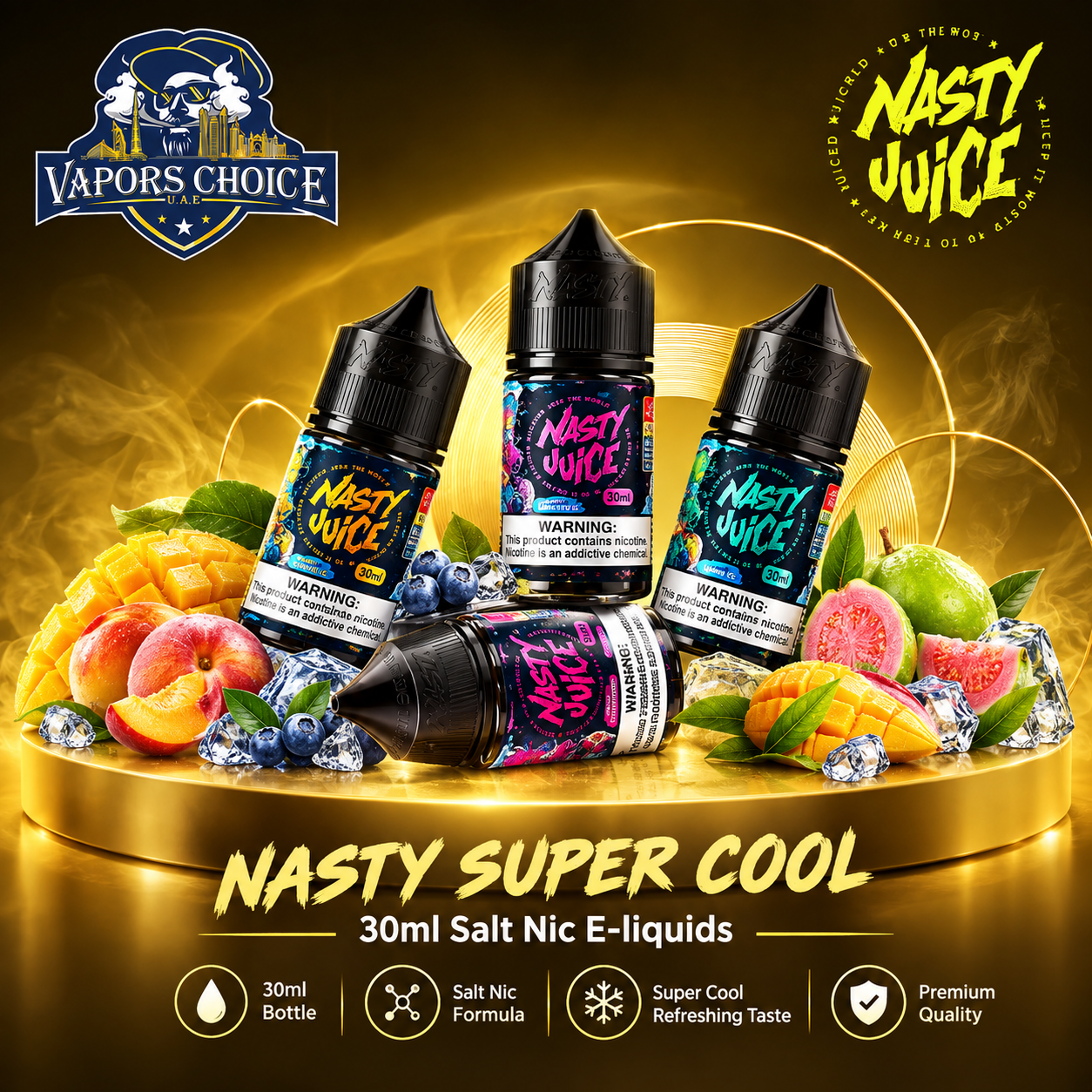 Nasty Juice  Super Cool 30ml Salt Nic E-liquids & UAE & Abu Dhabi*Dubai*Sharjah*Ajman*Umm Al Quwain*Ras Al Khaimah*Fujairah