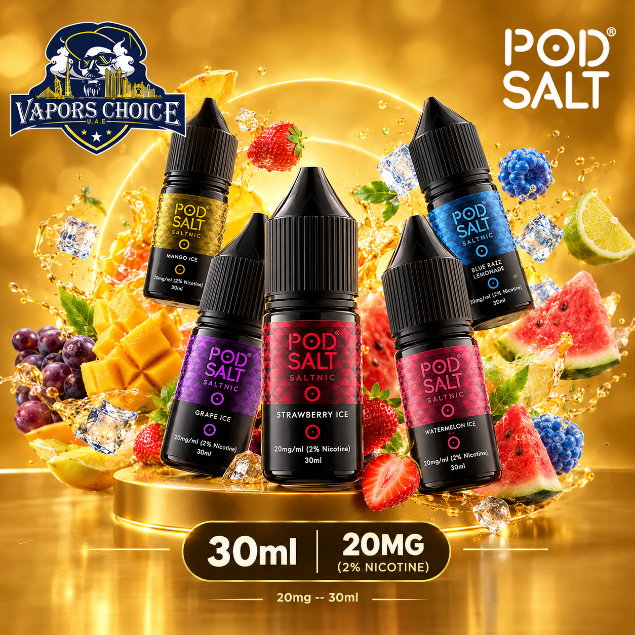 POD SALT SALTNIC 30ML – 20mg Vape Juice & UAE & Abu Dhabi*Dubai*Sharjah*Ajman*Umm Al Quwain*Ras Al Khaimah*Fujairah