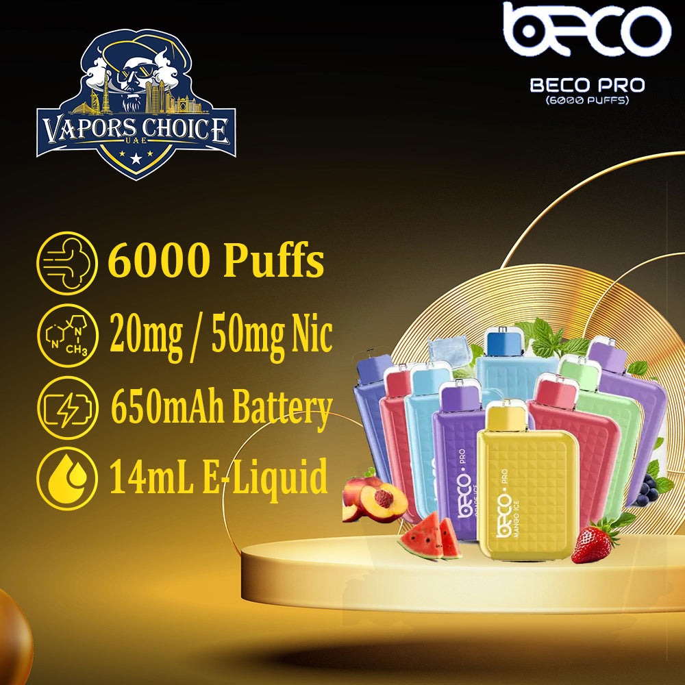 VAPTIO - BECO PRO 6,000 PUFFS (20mg & 50mg) -  DISPOSABLE VAPE & UAE & Abu Dhabi 
