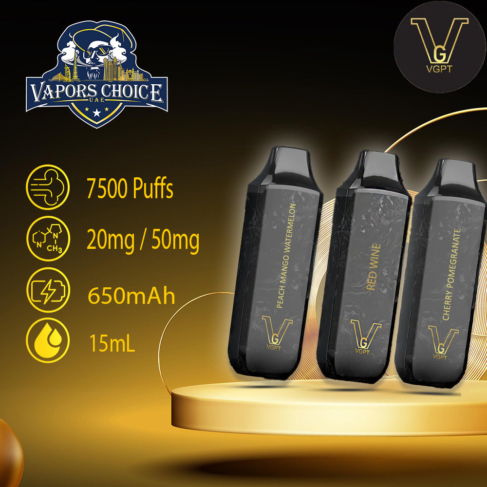 VGPT DISPOSABLE VAPE (20 mg-50 mg) 7500 PUFFS & UAE & Dubai 