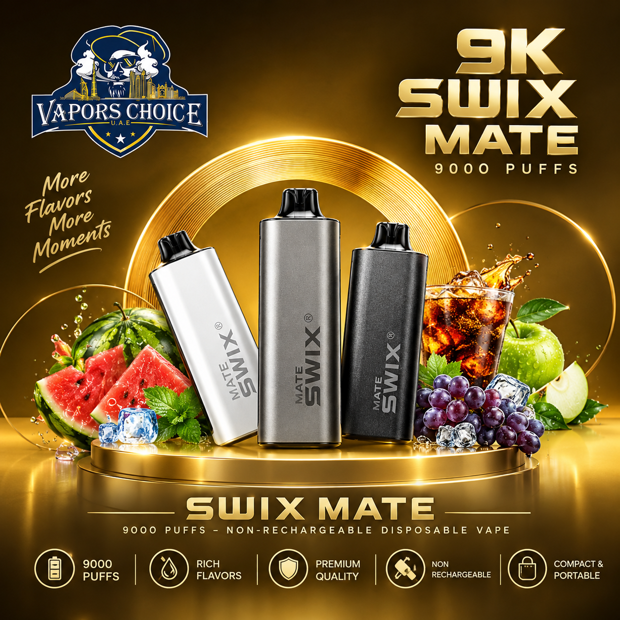 SWIX MATE 9K Puffs – Non-Rechargeable Disposable Vape & UAE & Abu Dhabi*Dubai*Sharjah*Ajman*Umm Al Quwain*Ras Al Khaimah*Fujairah
