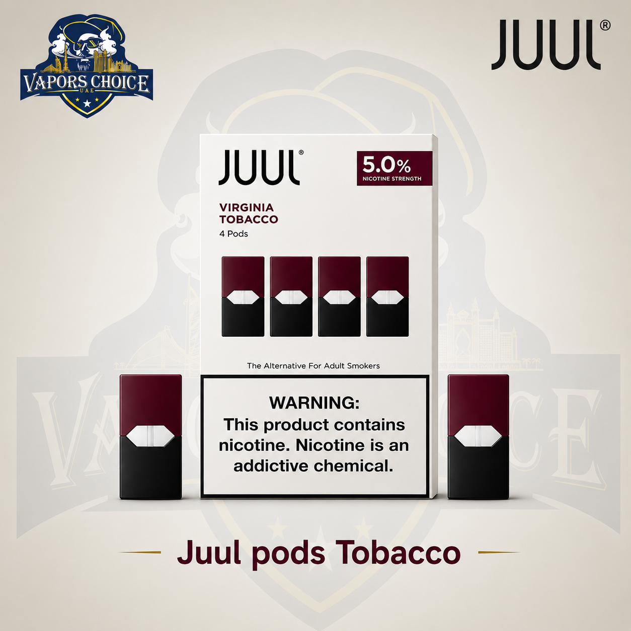JUUL Virginia Tobacco Pods  & Al Ain 
