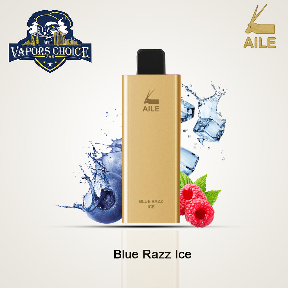 AILE GOLDEN BAR (20mg) 6000 PUFFS - DISPOSABLES VAPE Blue RAzz Ice UAE Abu Dhabi