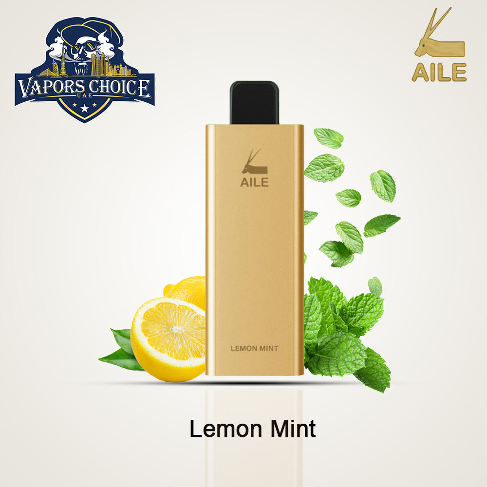 AILE GOLDEN BAR (20mg) 6000 PUFFS - DISPOSABLES VAPE Lemon Mint UAE Abu Dhabi & Abu Dhabi