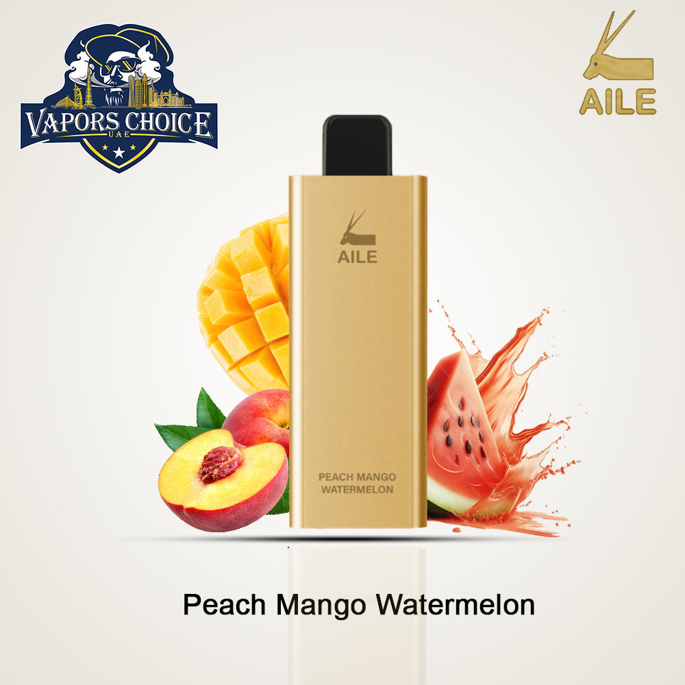 AILE GOLDEN BAR (20mg) 6000 PUFFS - DISPOSABLES VAPE Peach Mango Watermelon UAE Abu Dhabi & Ajman