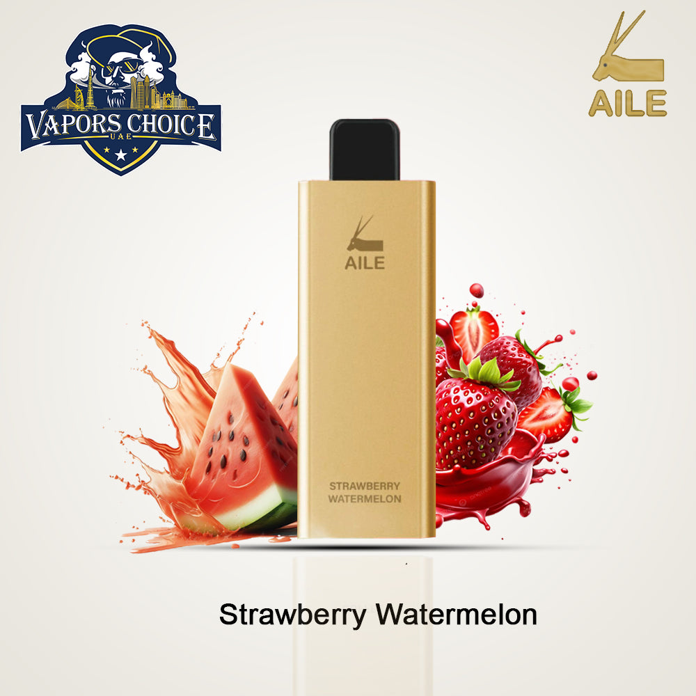 AILE GOLDEN BAR (20mg) 6000 PUFFS - DISPOSABLES VAPE Strawberry Watermelon UAE Abu Dhabi & Ras Alkhimah