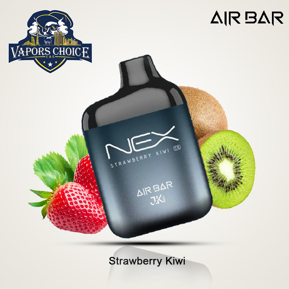 AIR BAR NEX (20mg & 50mg) 6500 PUFFS - DISPOSABLE VAPE Strawberry Kiwi UAE Abu Dhabi & Al Ain
