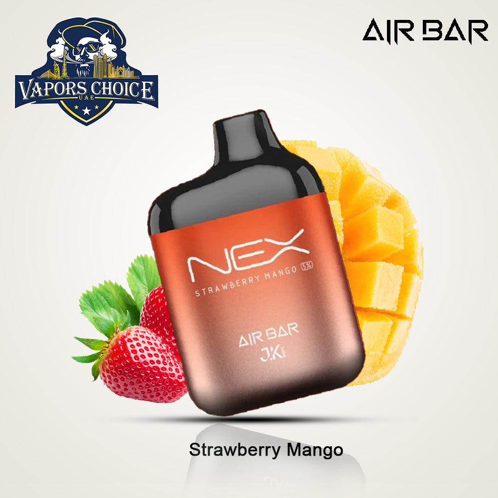 AIR BAR NEX (20mg & 50mg) 6500 PUFFS - DISPOSABLE VAPE Strawberry Mango UAE Dubai & Ajman