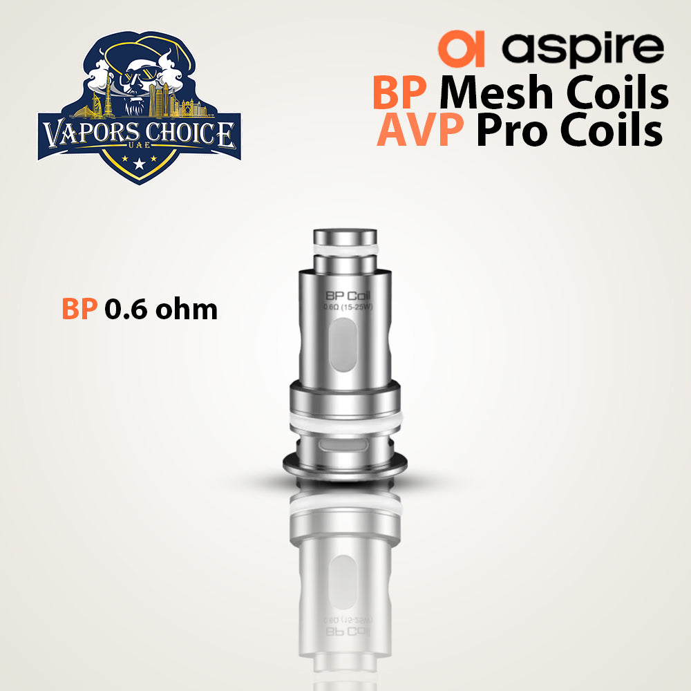 ASPIRE BP Mesh Coils & AVP Pro Replacement Coils BP 0.6 ohm UAE Ras Al Khaimah