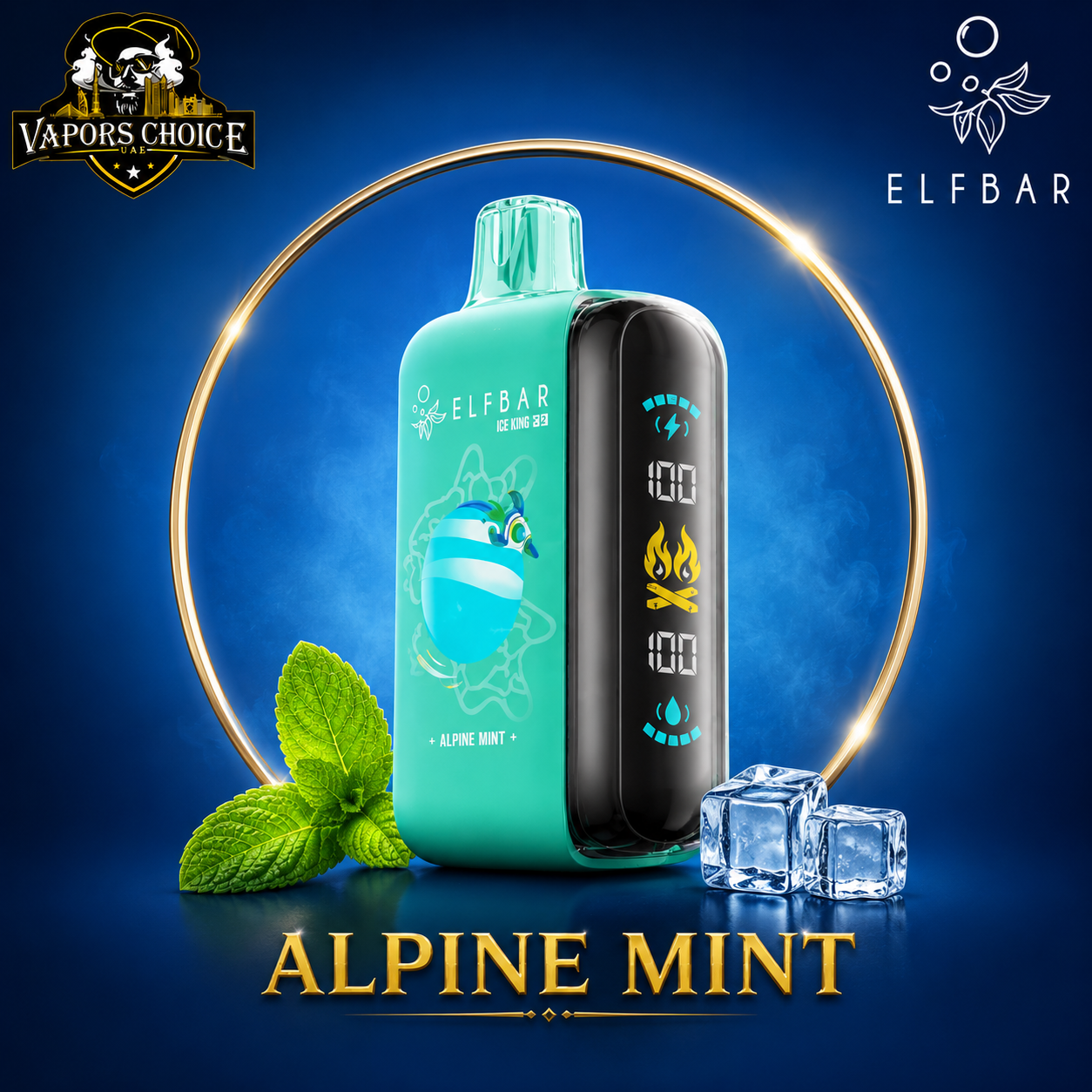 ELFBAR RAYA D3  25000 puffs -25K- Puffs 50mg Disposable Vape & Alpine Mint & UAE & Dubai