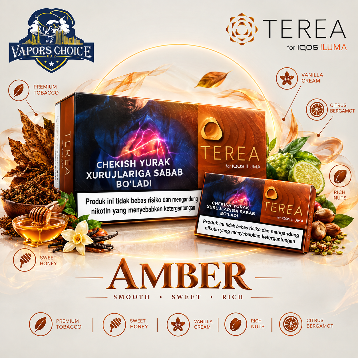 IQOS TEREA Sticks Uzbekistan (10 Packs) & Amber & UAE & Dubai