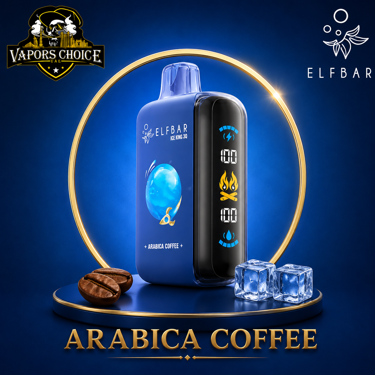 ELFBAR RAYA D3  25000 puffs -25K- Puffs 50mg Disposable Vape & Arabica Coffee & UAE & Sharjah