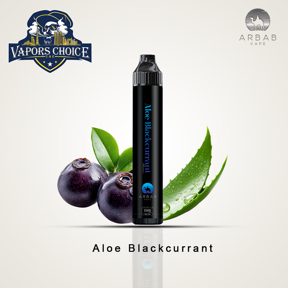 Arbab Vape (20mg) 2500 PUFFS - DISPOSABLE VAPE Aloe Blackcurrant UAE Abu Dhabi