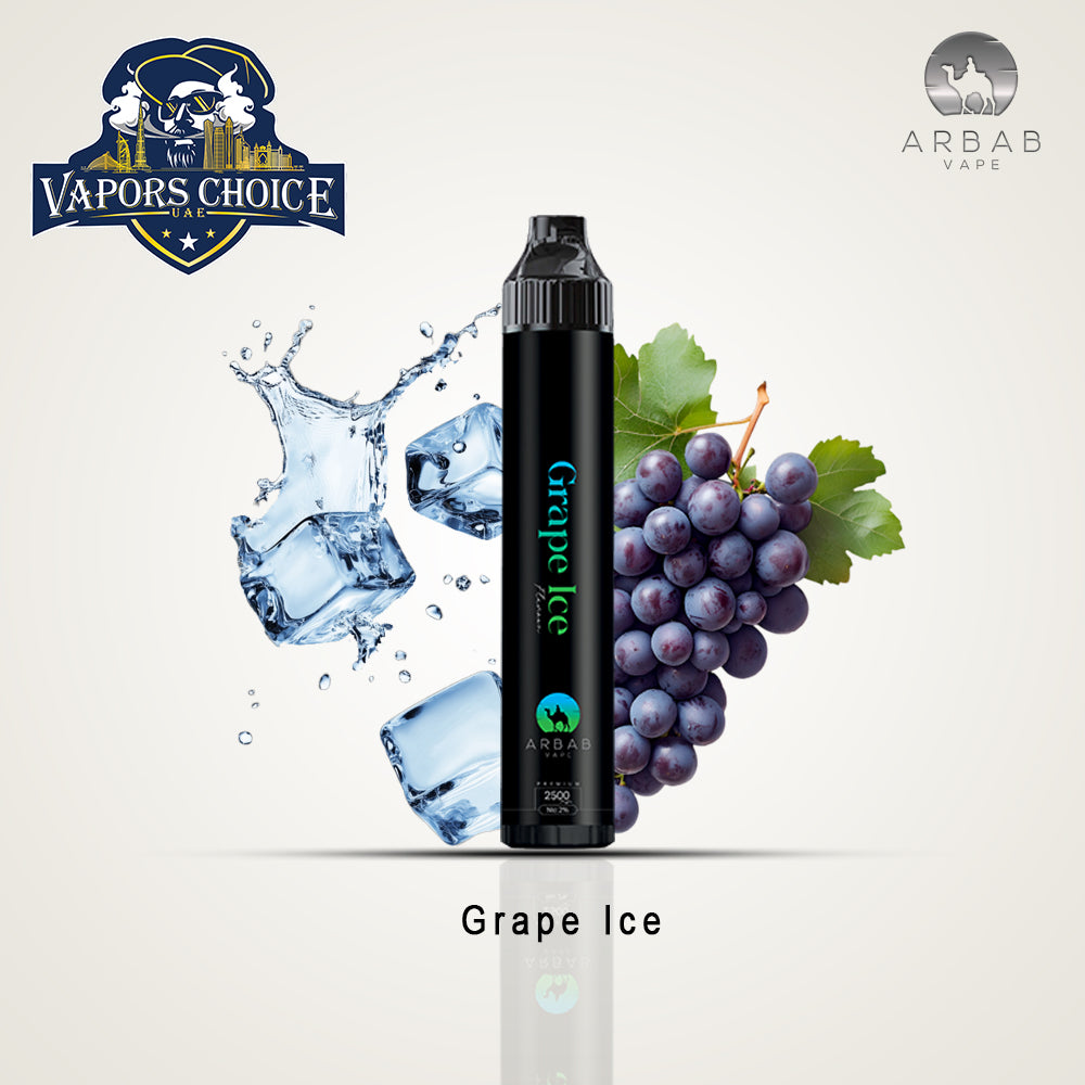 Arbab Vape (20mg) 2500 PUFFS - DISPOSABLE VAPE Grape Ice UAE Al Sharjah