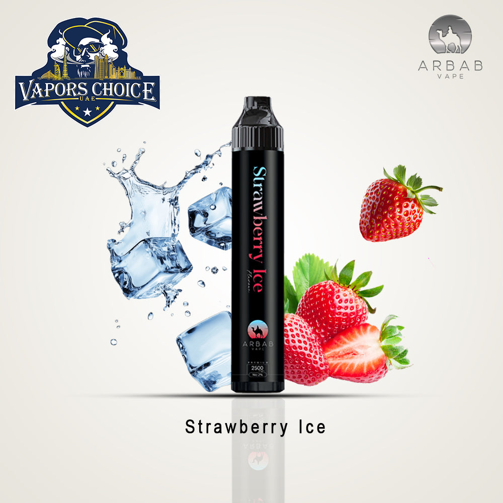 Arbab Vape (20mg) 2500 PUFFS - DISPOSABLE VAPE Strawberry Ice UAE Dubai & Abu Dhabi