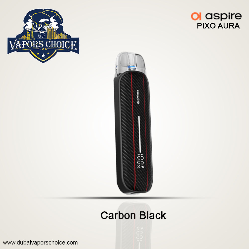 Aspire PIXO AURA Pod Vape Kit 1300mAh Carbon Black UAE Abu Dhabi