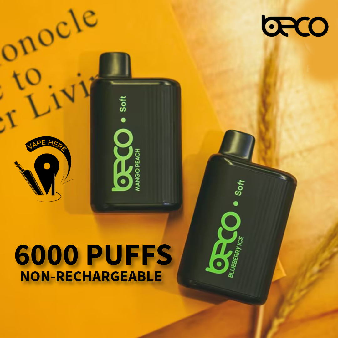 BECO SOFT 6000 Puffs Disposable Vape (Non-Rechargeable)- 20 & 50mg UAE Abu Dhabi & Dubai