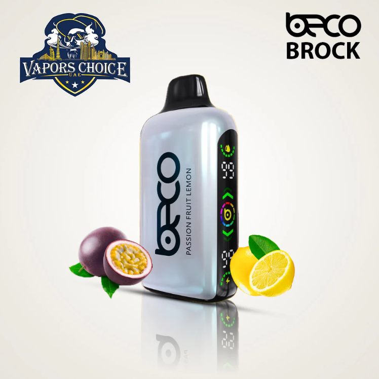 BECO BROCK (20mg) 15000 PUFFS - DISPOSABLE VAPE Passion Fruit Lemon UAE Abu Dhabi