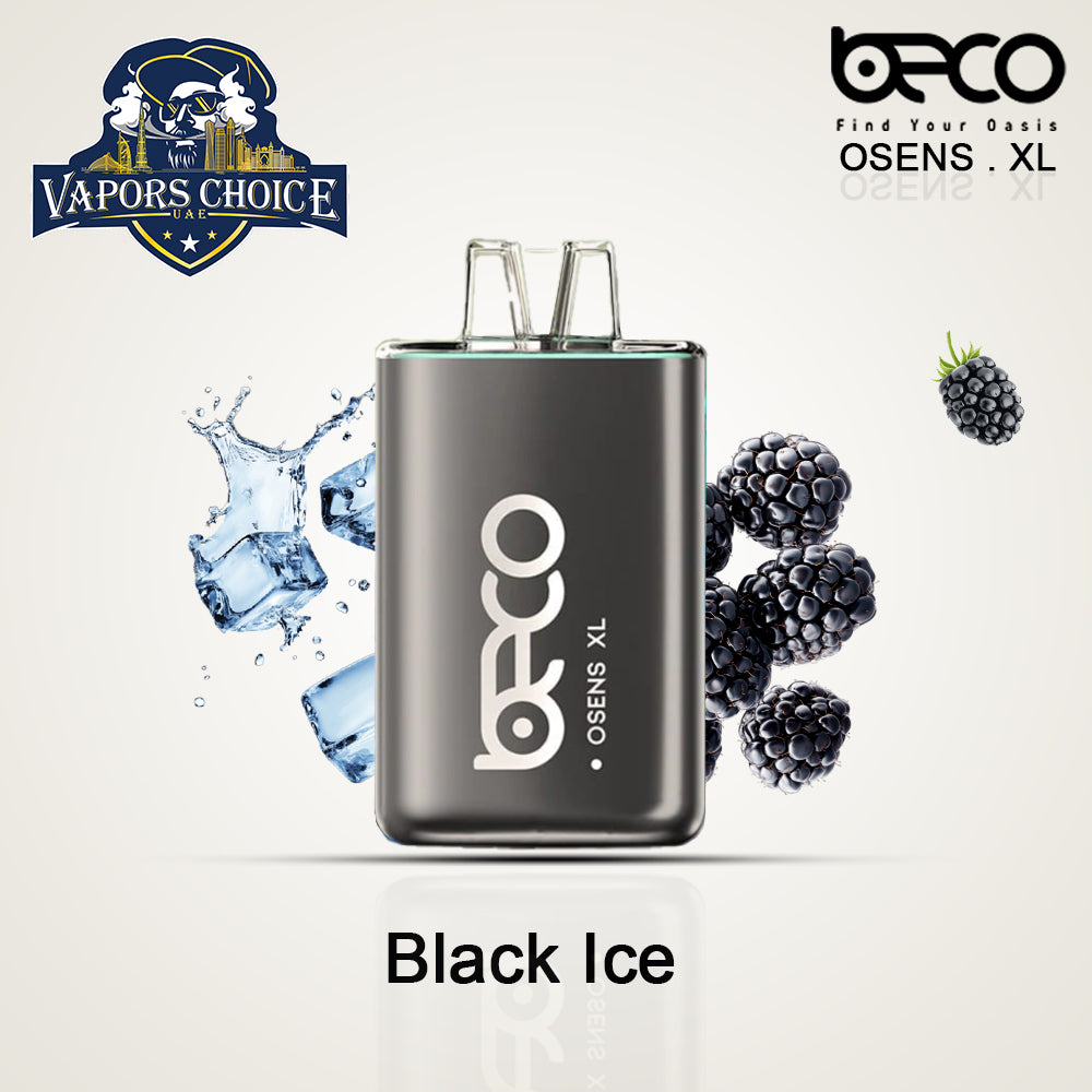 BECO OSENS XL (50mg) 10000 PUFFS  DISPOSABLE VAPE Black Ice UAE Abu Dhabi