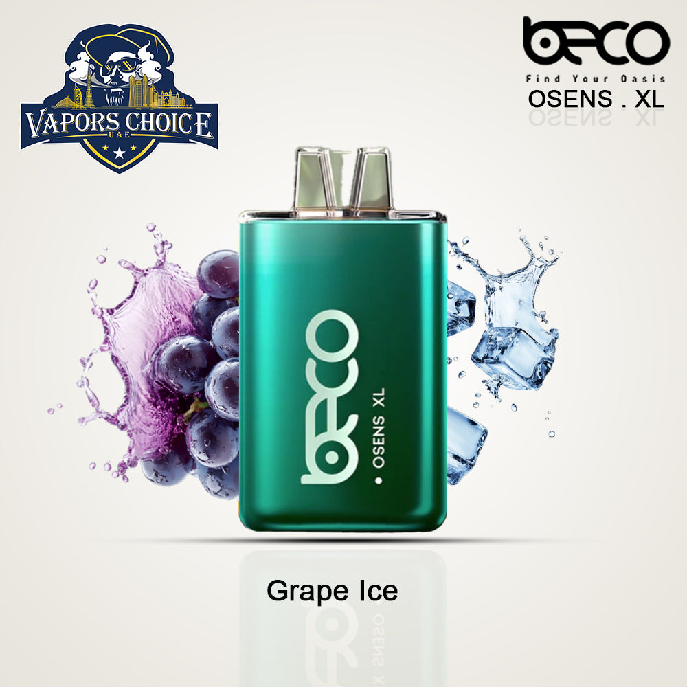 BECO OSENS XL (50mg) 10000 PUFFS  DISPOSABLE VAPE Grape Ice UAE Abu Dhabi & Al Ain