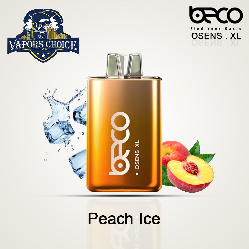 BECO OSENS XL (50mg) 10000 PUFFS  DISPOSABLE VAPE Peach Ice UAE Abu Dhabi & Fujairah